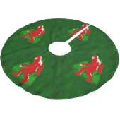 Jupon De Sapin En Polyester Brossé mauvais xmas bigfoot yeti (Angle)