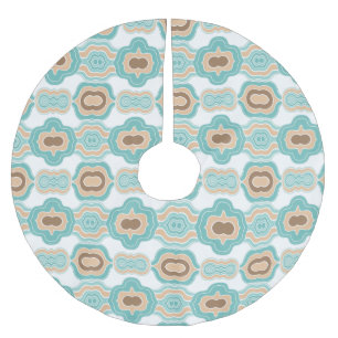 Jupon De Sapin En Polyester Brossé Médaillon bleu/ton beige/marron coloré