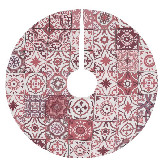 Jupon De Sapin En Polyester Brossé Mega Magnifique Motif marocain Patchwork (Devant)