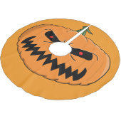 Jupon De Sapin En Polyester Brossé Menacer Jack O'Lantern Halloween (Angle)