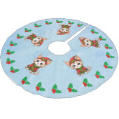 Jupon De Sapin En Polyester Brossé Meow Christmas (Angle)