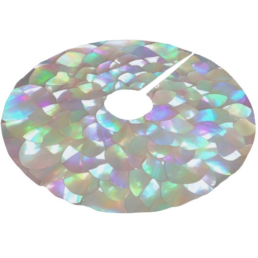Jupon De Sapin En Polyester Brossé Mère Iridescente de Pearl Mermaid (Angle)