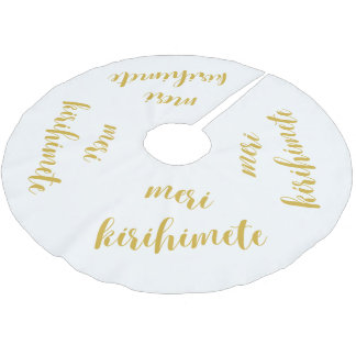 JUPON DE SAPIN EN POLYESTER BROSSÉ MERI KIRIHIMETE OR AOTEAROA NZ KIWI NOËL