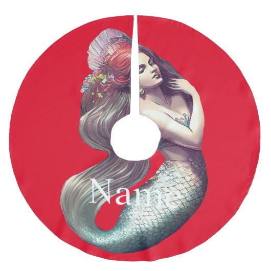 Jupon De Sapin En Polyester Brossé Mermaid Beauté de Redhead Thunder_Cove (Devant)