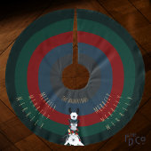 Jupon De Sapin En Polyester Brossé "Merrily Merrily Merrily" Llama d'âne et mouton