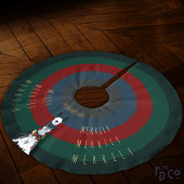 Jupon De Sapin En Polyester Brossé "Merrily Merrily Merrily" Llama d'âne et mouton