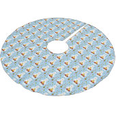 Jupon De Sapin En Polyester Brossé Merry Christmas Beekeeper Pattern (Angle)