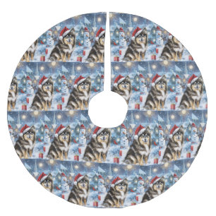 Jupon De Sapin En Polyester Brossé Merveilleux Noël de Laponie finnoise avec un Lapph