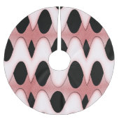 Jupon De Sapin En Polyester Brossé Mesmering Waves Design moderne Oriental Rose (Devant)
