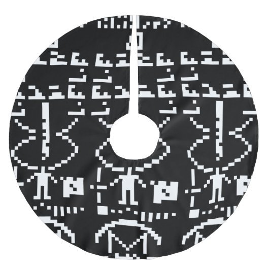 Jupon De Sapin En Polyester Brossé Message binaire Arecibo 1974 (Devant)