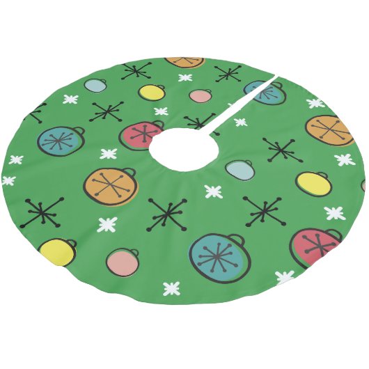 Jupon De Sapin En Polyester Brossé Mi-siècle Moderne Rétro (Angle)