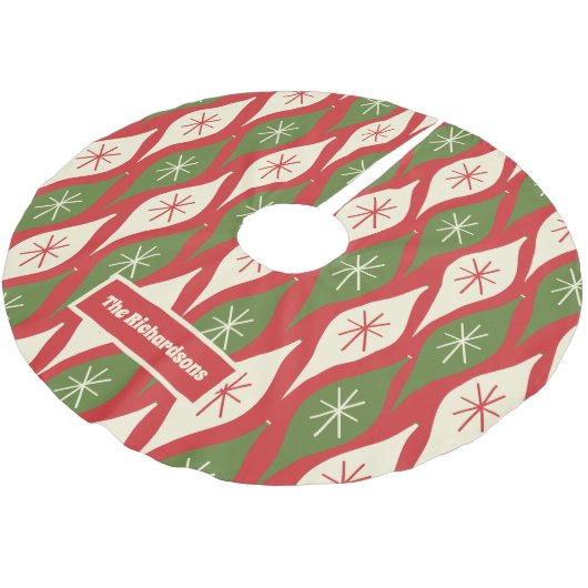 Jupon De Sapin En Polyester Brossé Mi-siècle Moderne Rétro Noël Personnalisé (Angle)