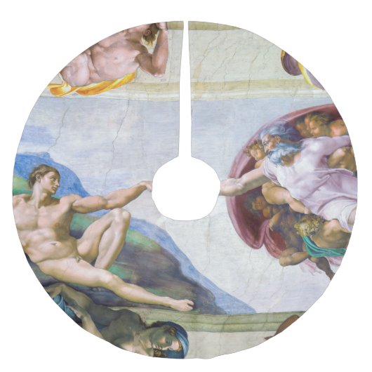 Jupon De Sapin En Polyester Brossé Michelangelo - Création d'Adam, Chapelle Sixtine (Devant)