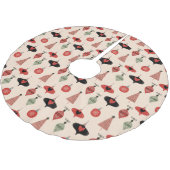 Jupon De Sapin En Polyester Brossé Mid Century Modern Christmas Pattern  (Angle)