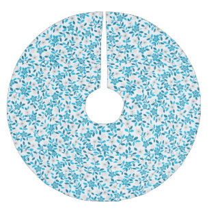 Jupon De Sapin En Polyester Brossé Mignons motifs de fleurs de printemps sans couture
