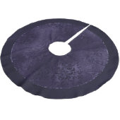 Jupon De Sapin En Polyester Brossé Minuit Indigo Romance | Satiny Grunge Damask (Angle)