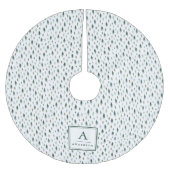 Jupon De Sapin En Polyester Brossé Minuscules arbres | Jupe d'arbre monogramme (Devant)
