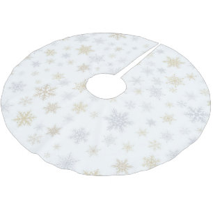 Jupon De Sapin En Polyester Brossé Miroiter la neige