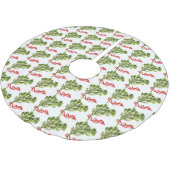 JUPON DE SAPIN EN POLYESTER BROSSÉ **MISTLETOE GALORE** (Angle)