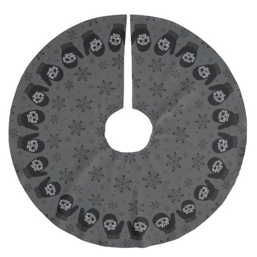 Jupon De Sapin En Polyester Brossé Mittens crâne (Devant)