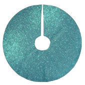 Jupon De Sapin En Polyester Brossé Mitter Chic Elegant Teal Blue Sparkly (Devant)