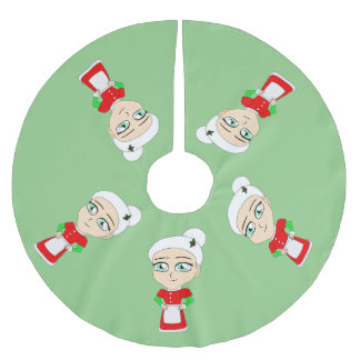 Jupon De Sapin En Polyester Brossé Mme Claus chibi