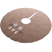 Jupon De Sapin En Polyester Brossé Mocha Brown motif de maillage géométrique Monogram (Angle)