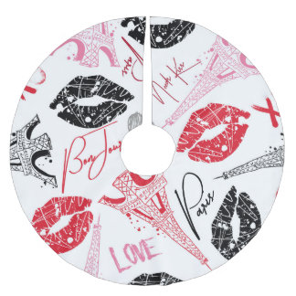 Jupon De Sapin En Polyester Brossé Mode Paris, calligraphie motif Tour Eiffel.