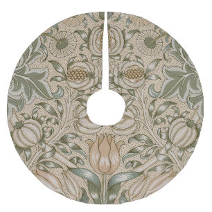 Jupon De Sapin En Polyester Brossé Modèle de fleur de lys et de grenade de William Mo