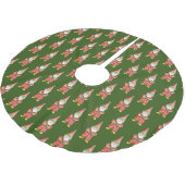 Jupon De Sapin En Polyester Brossé Modèle de lutins de Noël (Angle)
