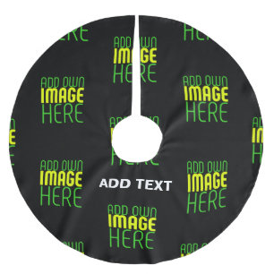 JUPON DE SAPIN EN POLYESTER BROSSÉ MODÈLE DE TEXTE D'IMAGE NOIRE SIMPLE ET MODERNE