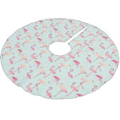 Jupon De Sapin En Polyester Brossé Modèle Flamingo rétro (Angle)