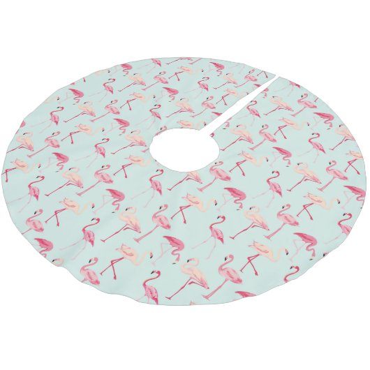 Jupon De Sapin En Polyester Brossé Modèle Flamingo rétro (Angle)