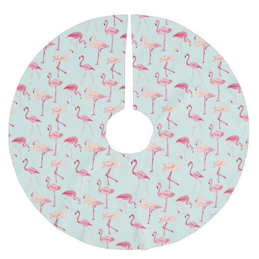 Jupon De Sapin En Polyester Brossé Modèle Flamingo rétro (Devant)