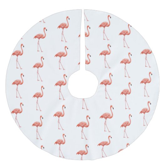 Jupon De Sapin En Polyester Brossé Modèle Flamingo rose féminin (Devant)