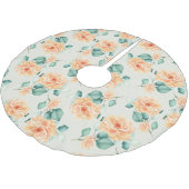 Jupon De Sapin En Polyester Brossé Modèle floral classique (Angle)