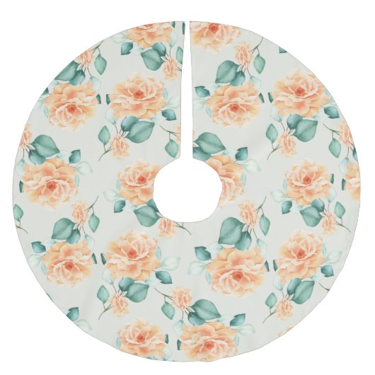 Jupon De Sapin En Polyester Brossé Modèle floral classique (Devant)