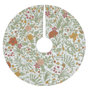 Jupon De Sapin En Polyester Brossé Modèle floral élégant et capricieux.