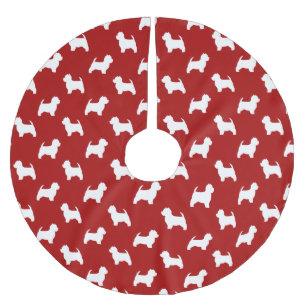 Jupon De Sapin En Polyester Brossé Modèles de silhouettes de West Highland White Terr