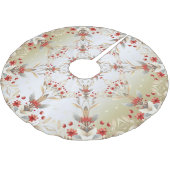 Jupon De Sapin En Polyester Brossé Modern Holiday Flowers Tree Skirt (Angle)