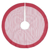 Jupon De Sapin En Polyester Brossé Modern Red Stripes Christmas (Devant)