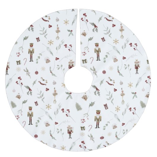 Jupon De Sapin En Polyester Brossé Moderne Elegant Nutcracker Ballet Noël (Devant)