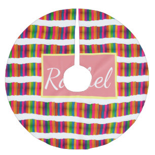 Jupon De Sapin En Polyester Brossé Mois de la fierté arc-en-ciel rentrée scolaire ajo