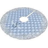 Jupon De Sapin En Polyester Brossé Monogramme Bleu clair Tufé Diamant Parties scintil (Angle)