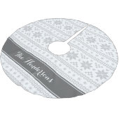 Jupon De Sapin En Polyester Brossé Monogramme d'île gris et blanc (Angle)