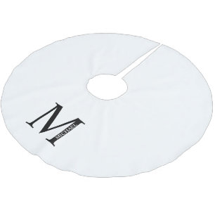 Jupon De Sapin En Polyester Brossé Monogramme et nom personnalisés en polyester bross