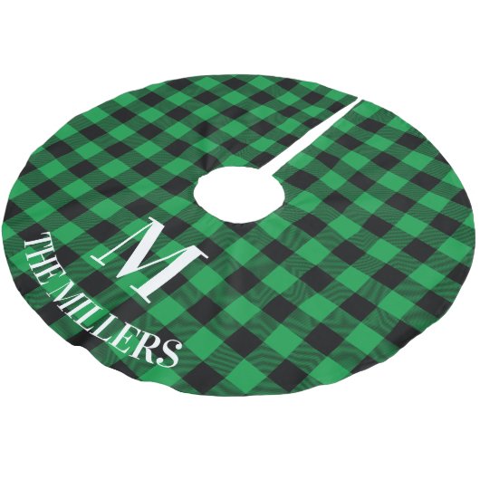 Jupon De Sapin En Polyester Brossé Monogramme familial de Buffalo Vert (Angle)