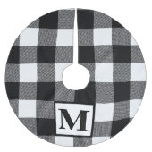Jupon De Sapin En Polyester Brossé Monogramme noir et blanc Plaid de buffle (Devant)