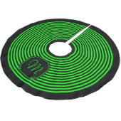 Jupon De Sapin En Polyester Brossé Monogramme noir et chaux vert rayé (Angle)