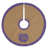 Jupon De Sapin En Polyester Brossé Monogramme rayé violet et jaune (Devant)